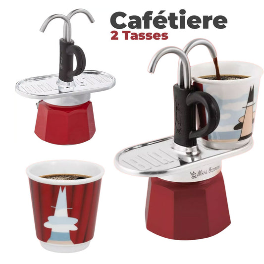 Cafetière 2 Tasses avec 2 Fontaine –